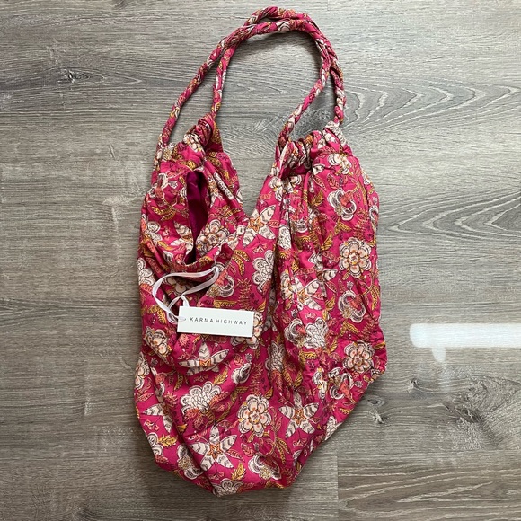 Karma Highway Handbags - KARMA HIGHWAY Satchel Shoulder Bag. Cinch handle. Hot pink.